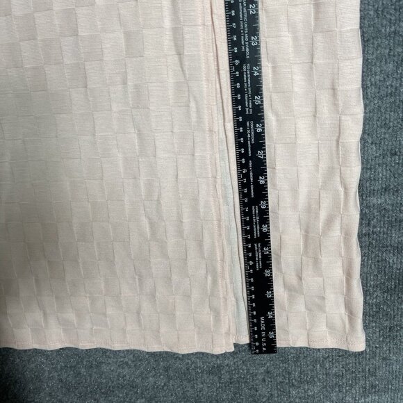 Urban Outfitters Dress Womens Medium Pink Checkered Knit Sleeveless Slit Stretch - Picture 6 of 10